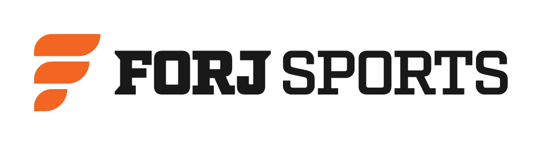 FORJ Landscape lockup, black wordmark, on light